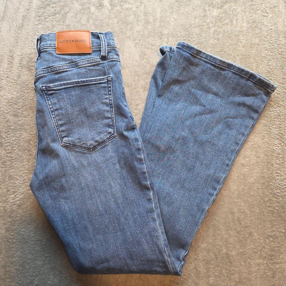 Lucky Brand Stevie High Rise Flare Jeans Womens 6 Blue Medium Wash Denim Casual